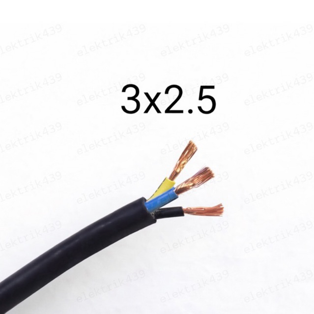Kabel Perdana ECERAN / METER  3x2.5  PERDANA NYYHY
