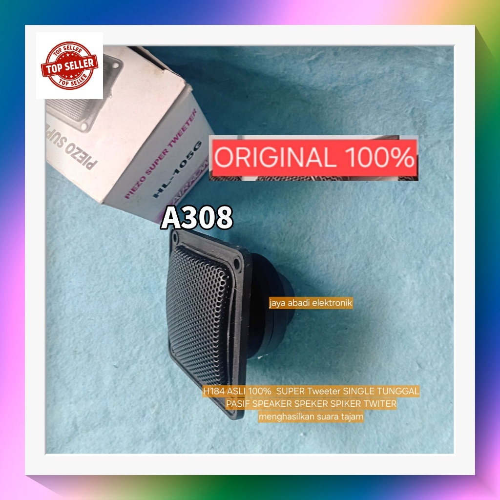 A308 ASLI 100% SUPER Tweeter SINGLE TUNGGAL PASIF SPEAKER SPEKER SPIKER TWITER menghasilkan suara ta