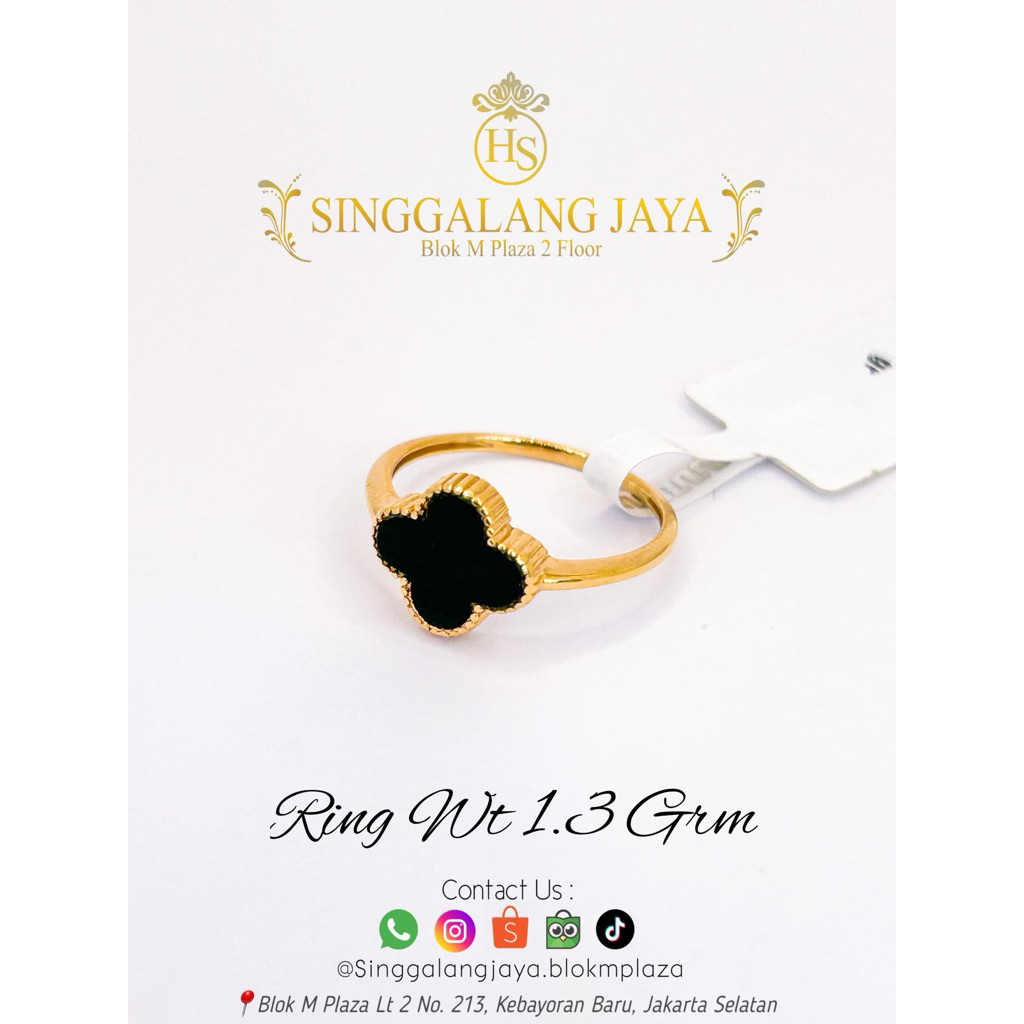 cincin vc hitam emas asli kadar750/17k
