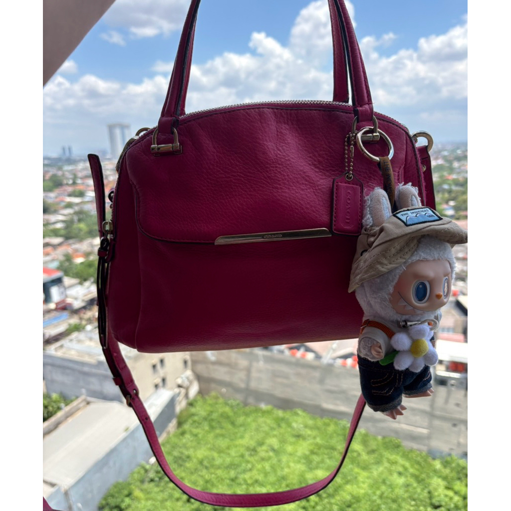 tas Coach vintage pink