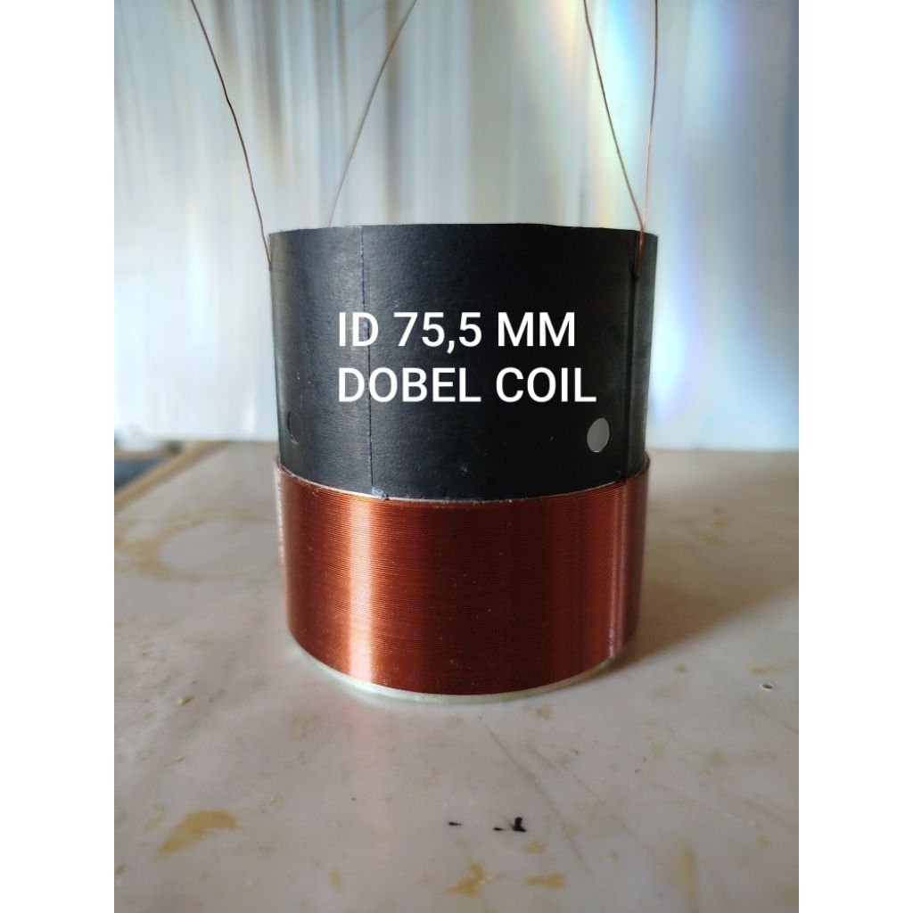 spul voice coil speaker ID 75,5 mm dobel coil