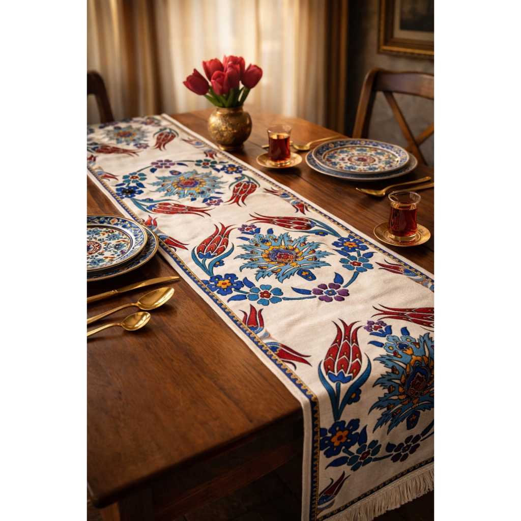 Table Runner Taplak Meja Motif Otentik Turki Premium