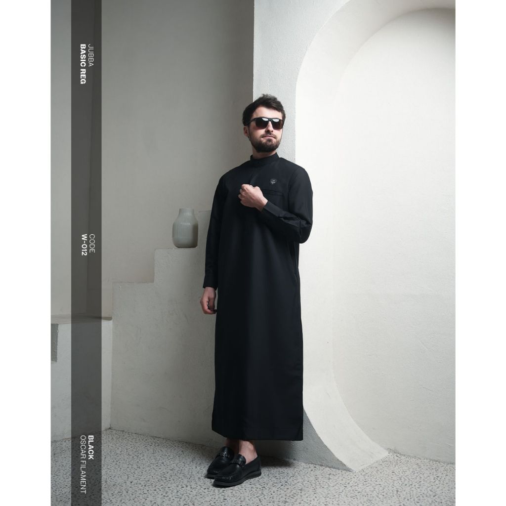 SAMASE Jubba Basic Reguler W012 Lengan Panjang Jubah Ghamis Pria Muslim Dewasa Terbaru Samase Ori