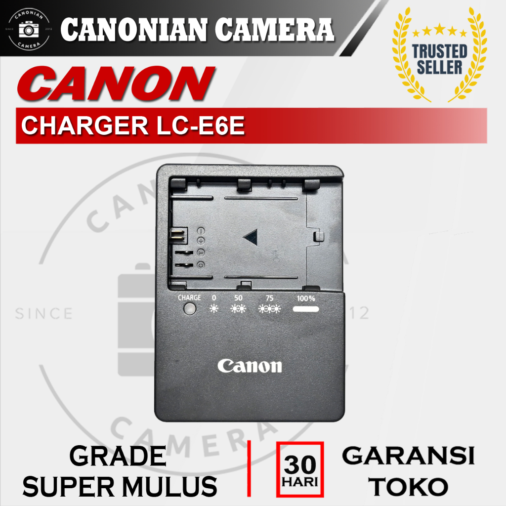 Charger Canon LC-E6E For Baterai Canon LP-E6 Original
