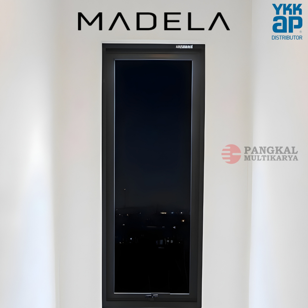 Kusen Top Hung Aluminium Madela YKK Jendela Jungkit Lebar 80cm