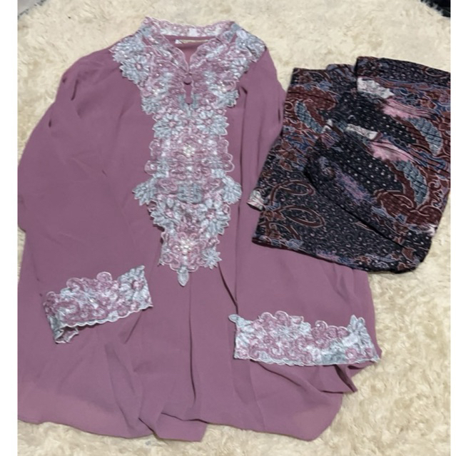 Setelan Baju Kondangan dan rok songket/Kebaya Mewah