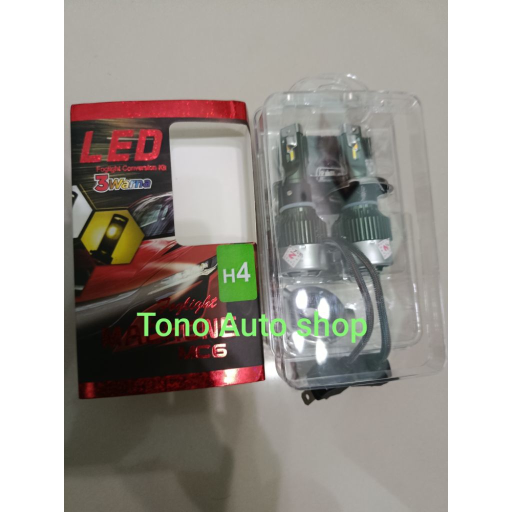 Bolam lampu H4 LED 3 warna
