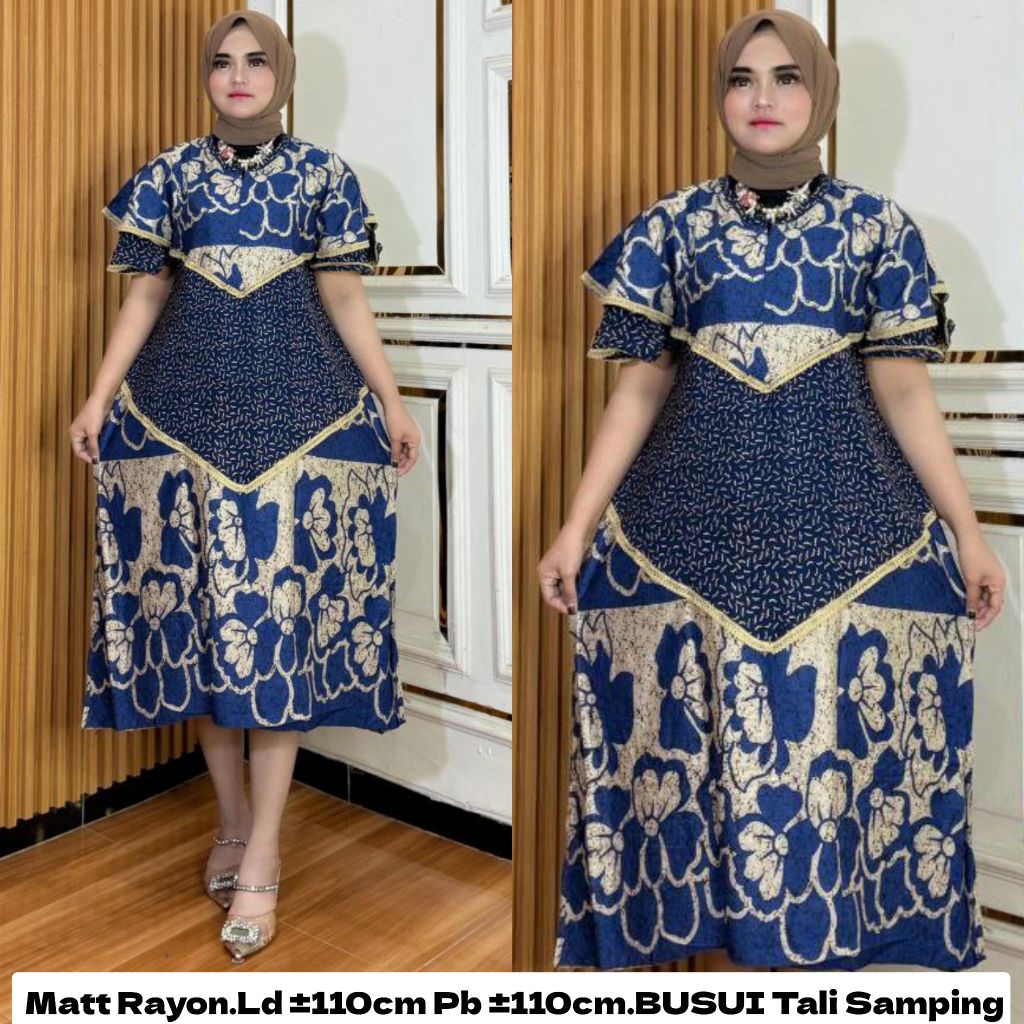 Daster Wanita Rayon / Daster Rayon Busui Variasi Renda Tali Samping / Daster Renda Rayon Busui Tali 