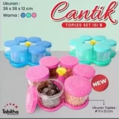 Toples kue cantik set 6 / tempat kue lebaran