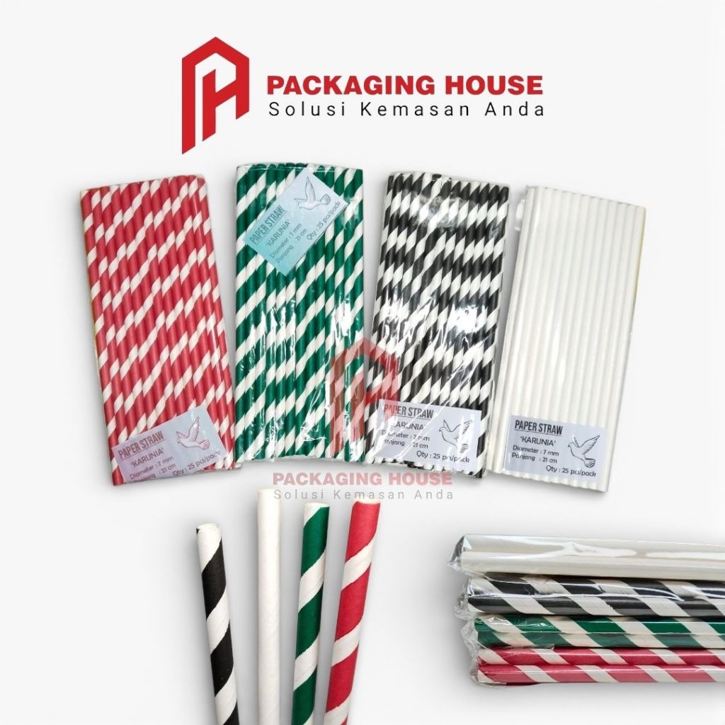 Paperstraw | Sedotan Kertas Warna Warni | Sedotan Kertas Murah |