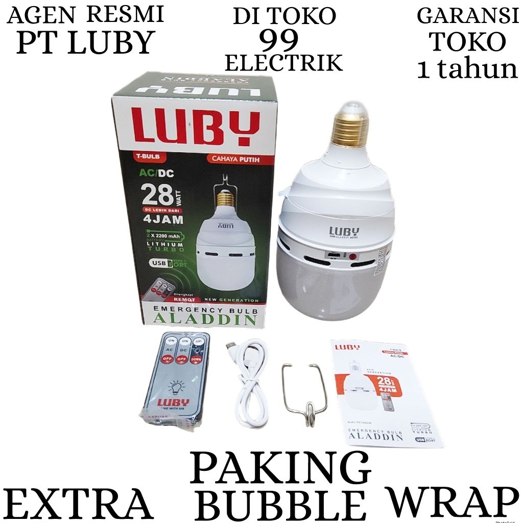 EMERGENCY LED LUBY / LAMPU LED LUBY ALADIN 28W