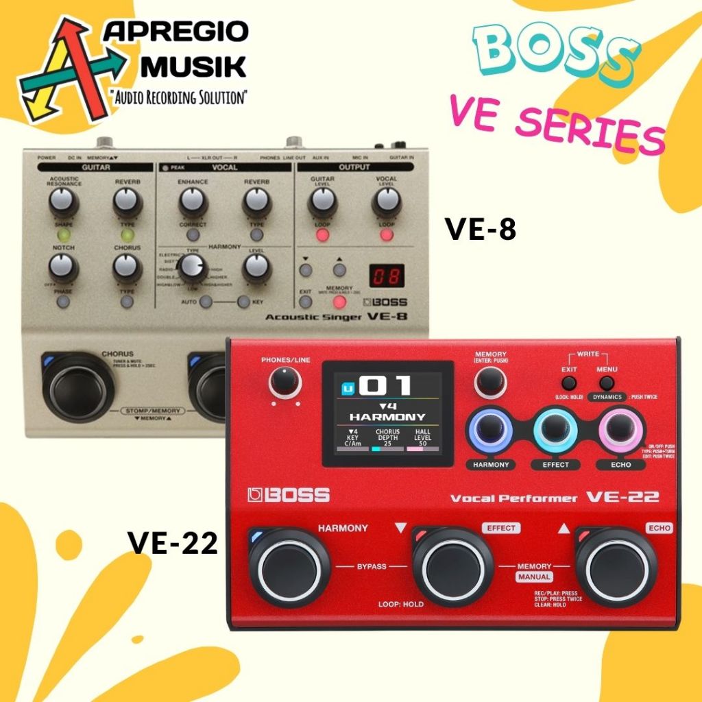 BOSS VE22 VE-22 VE 22 VE8 VE 8 VE-8 VE series Vocal Performer Pedal bukan TC helicon perform V VG Ap
