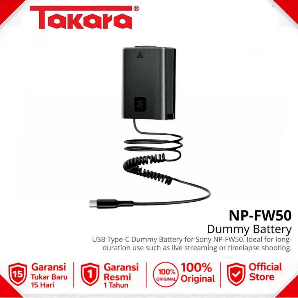 Takara Dummy Battery USB Type-C for SONY NP-FW50
