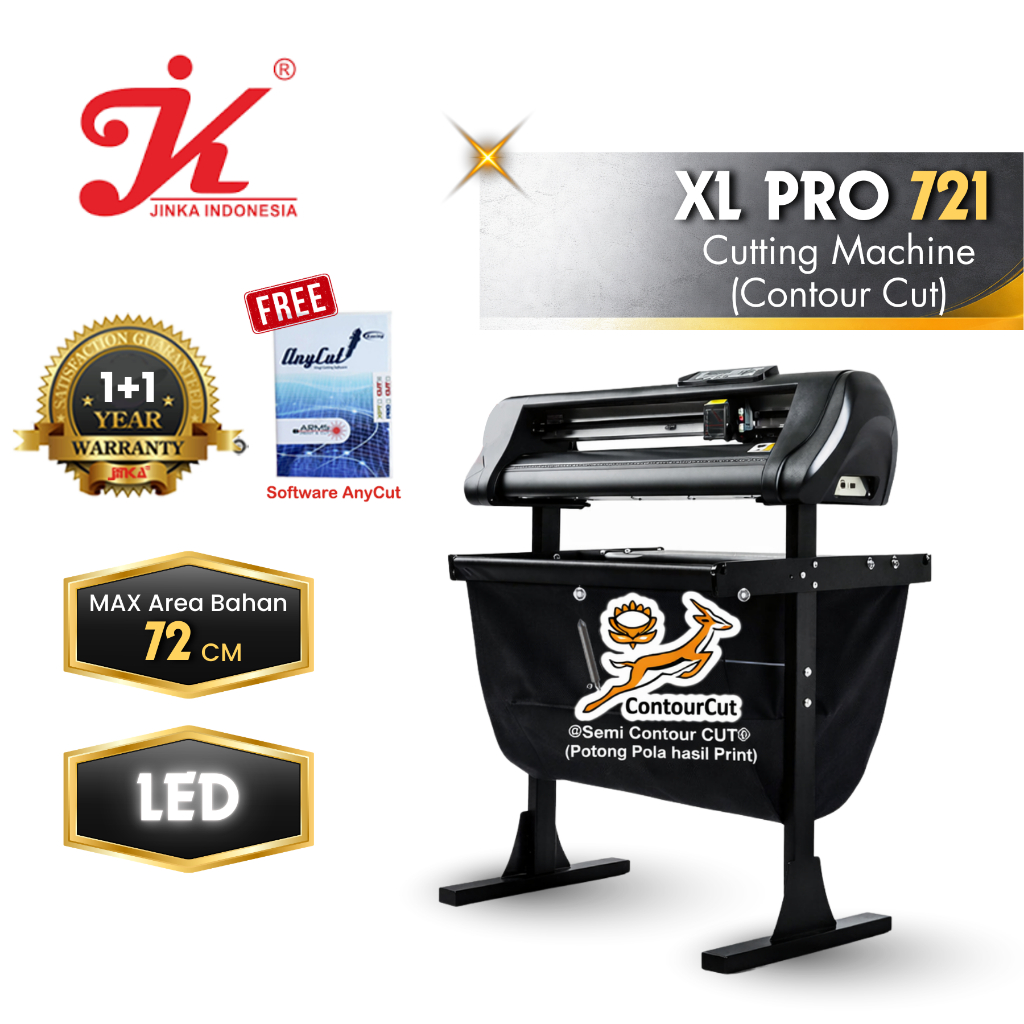 Mesin Cutting Sticker Jinka Pro 721 - XL Pro LED ( TIDAK BISA Auto Contour )  Pengganti Jinka Pro Si