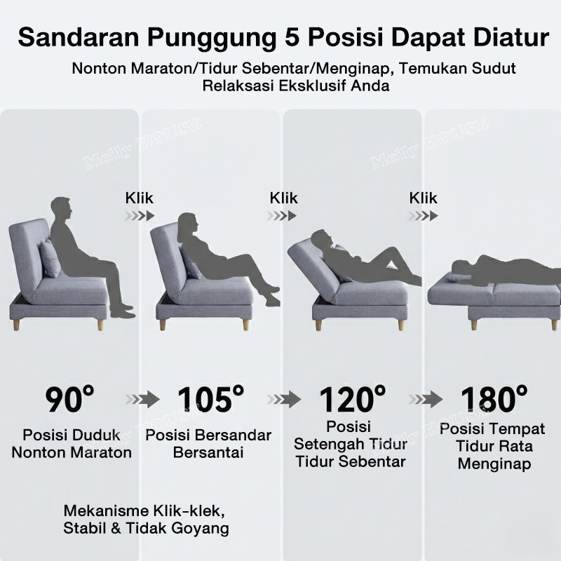 Sofa Bed Fabric AbuAbu Sofa Multifungsi Sofa Bed Tua Tempat Duduk Multifungsi Sofa Tidur 2In1