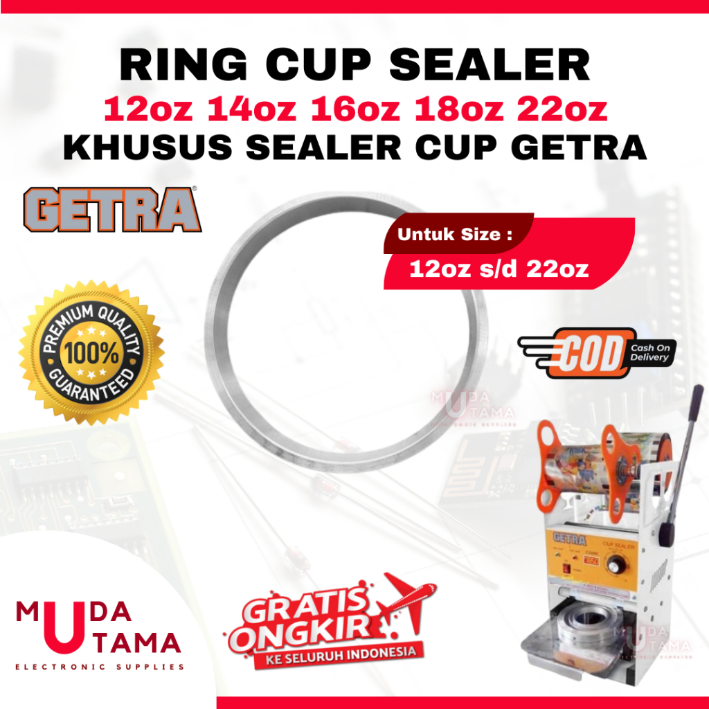 RING CUP SEALER GETRA 12oz s/d 22oz FLAT CUP | RING SEALER CUP GETRA | RING SEALER CUP GETRA 12oz | 