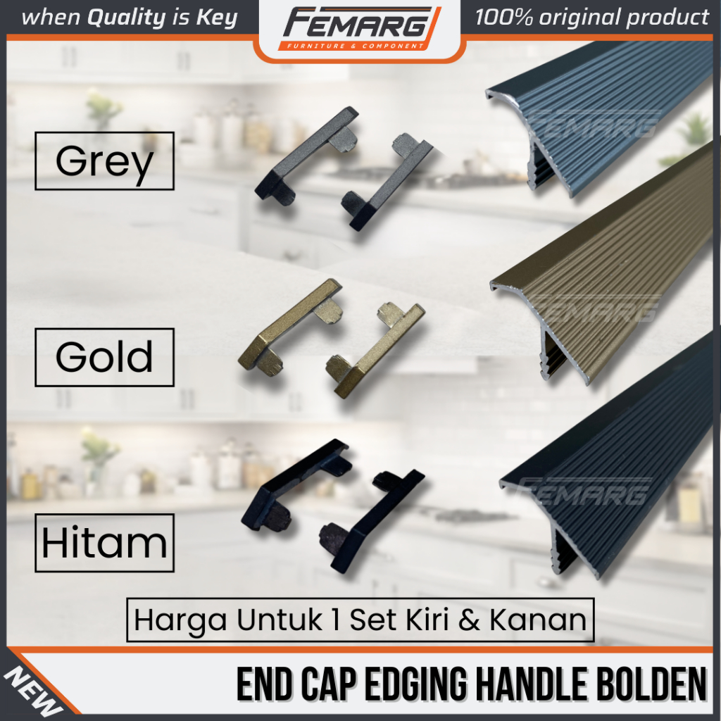 end cap edging handle bolden aluminium FEMARG