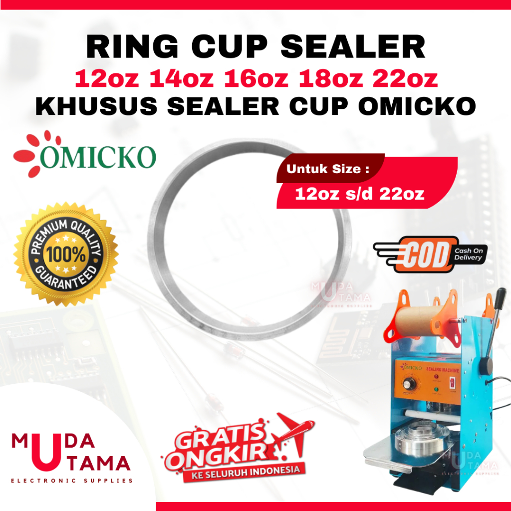 RING CUP SEALER OMICKO 12oz s/d 22oz FLAT CUP | RING SEALER CUP OMICKO | RING SEALER CUP OMICKO 12oz