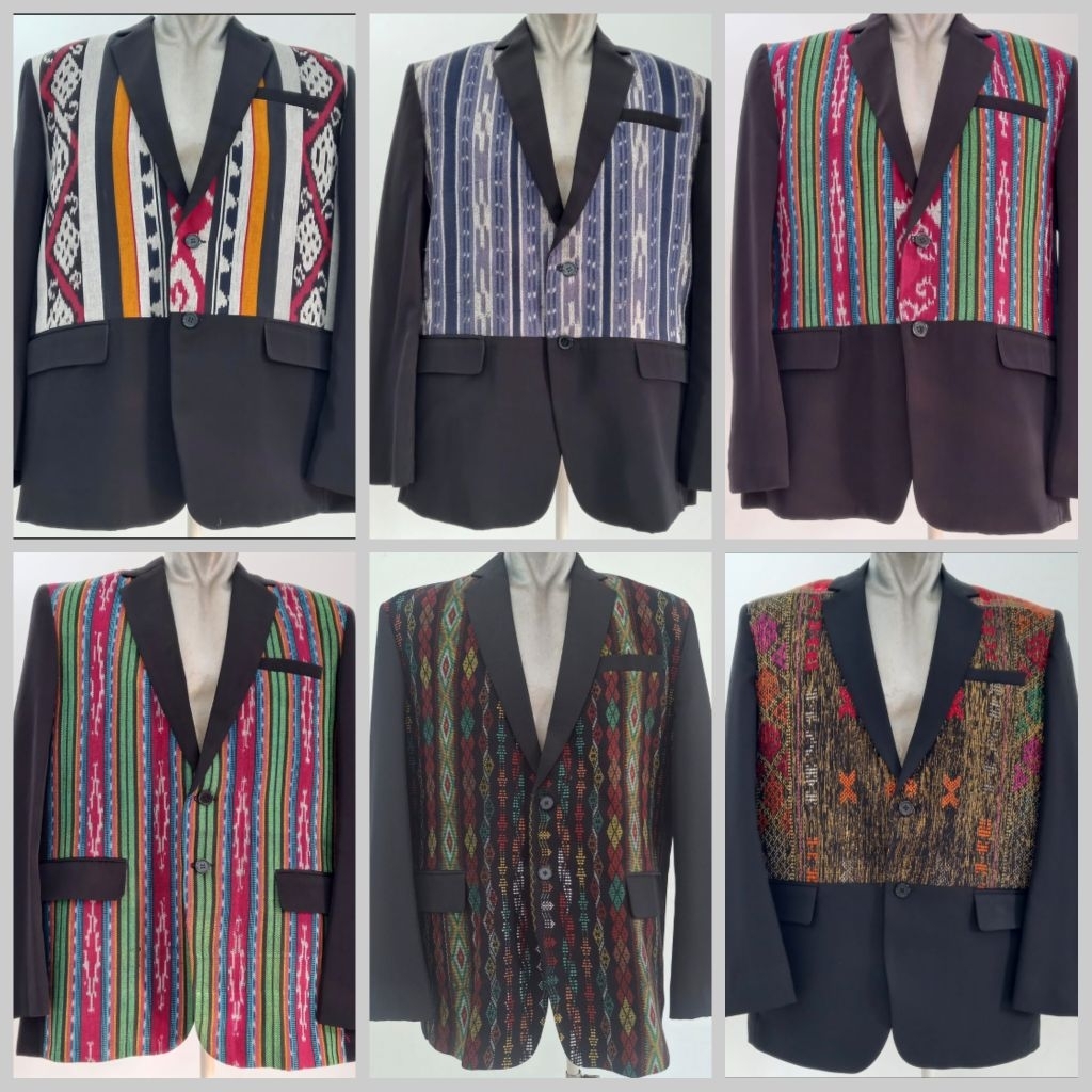 Jas ulos Sumatera/ Jas formal ulos motif sumatera / Jas ulos kombinasi superblack / Jas formal motif