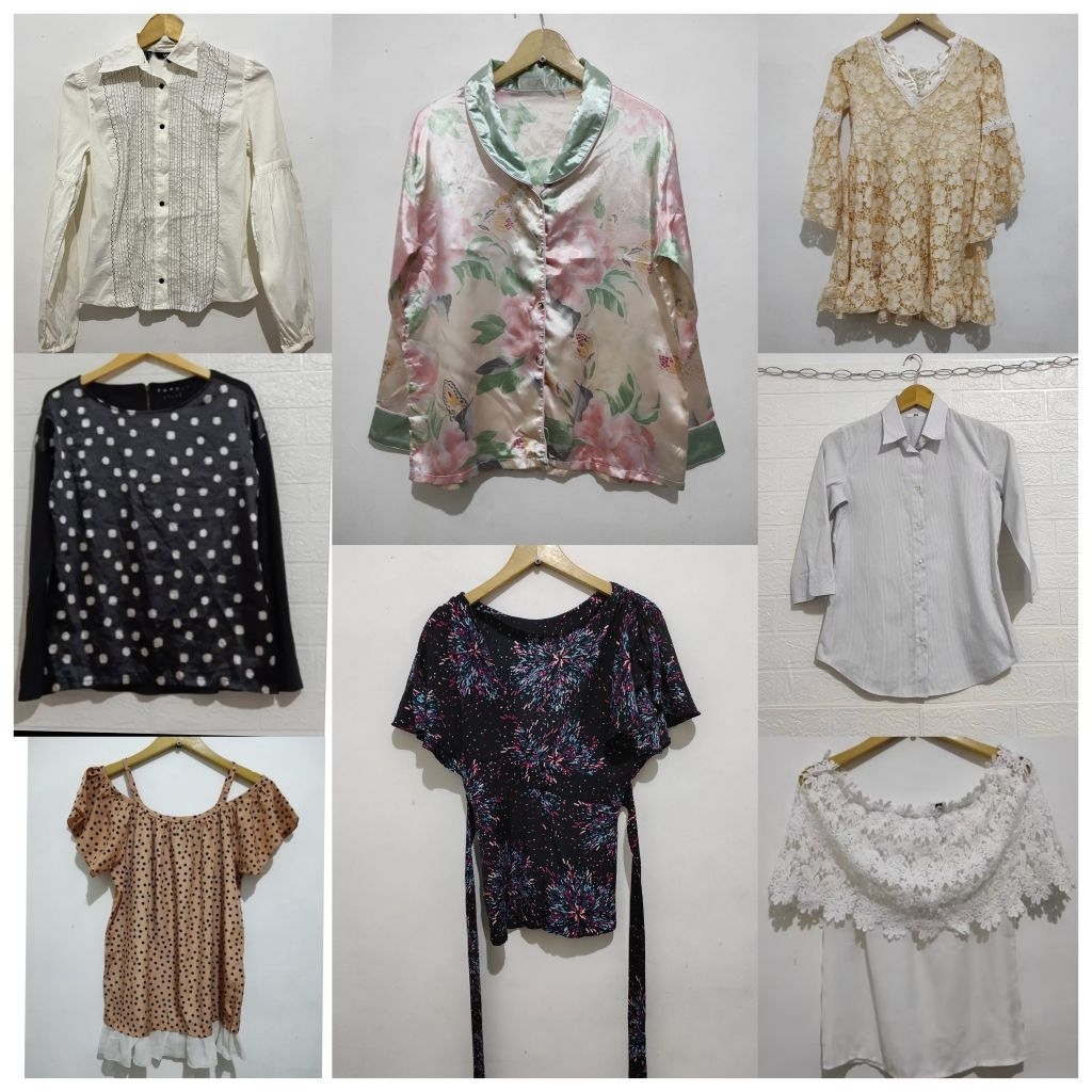 preloved tunik wanita, kemena Uniqlo, tunik H&M, kemeja mango