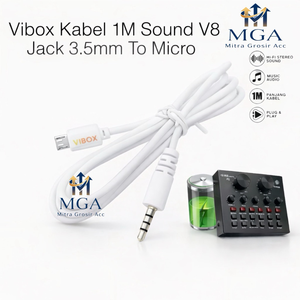 MGA - Kabel Sound Card V8 1Meter Multifungsi Kabel Sound Card Micro 1Meter