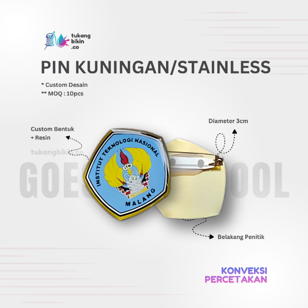 TBCO - PIN Kuningan/Stainless Custom