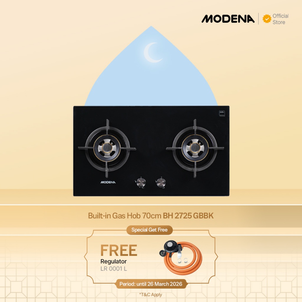 MODENA Built In Gas Hob - BH 2725 GBBK