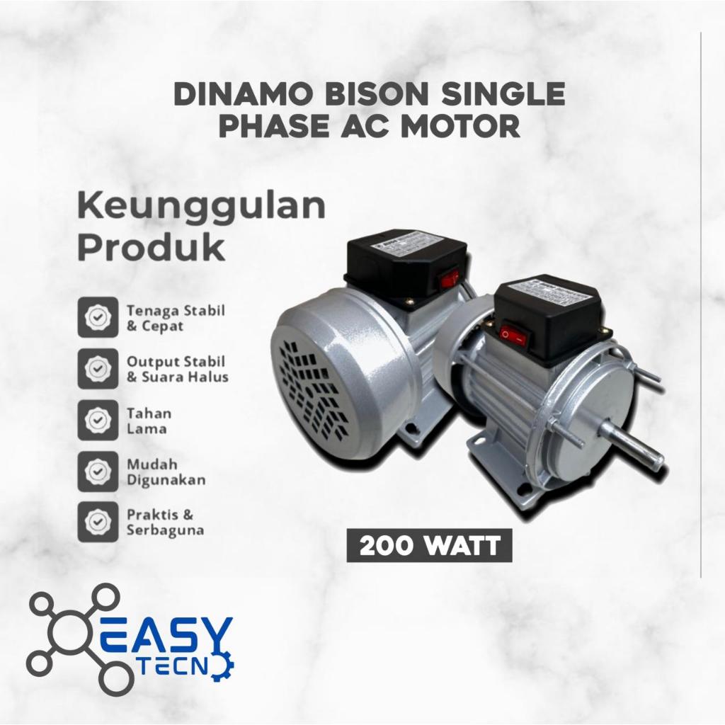Dinamo Mesin Parut Parutan Kelapa Listrik Serbaguna 200 Watt Rpm 2800 Merk Bison/Tiger