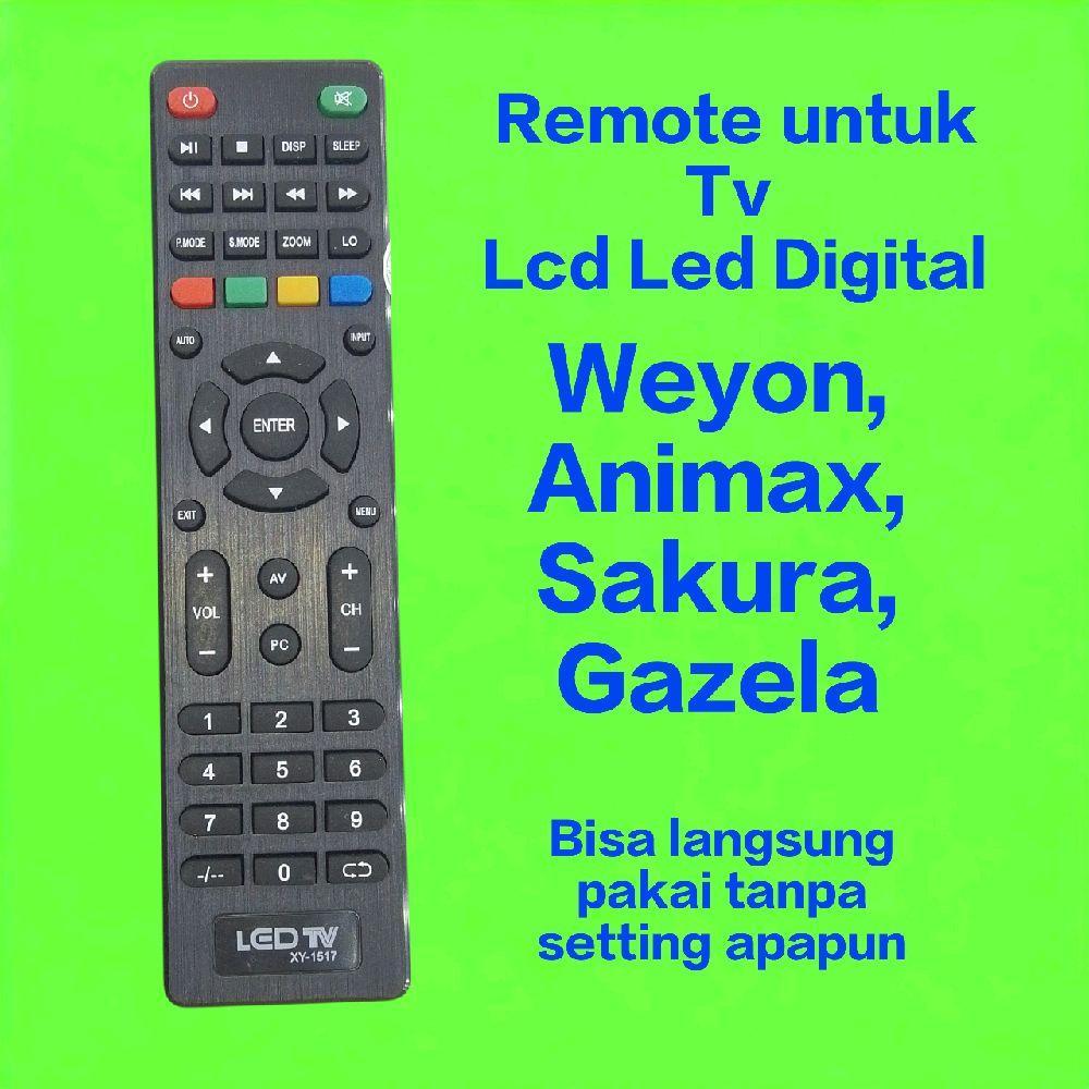 Remote Untuk Tv Lcd Led Digital Weyon, Animax, Sakura, Gazela