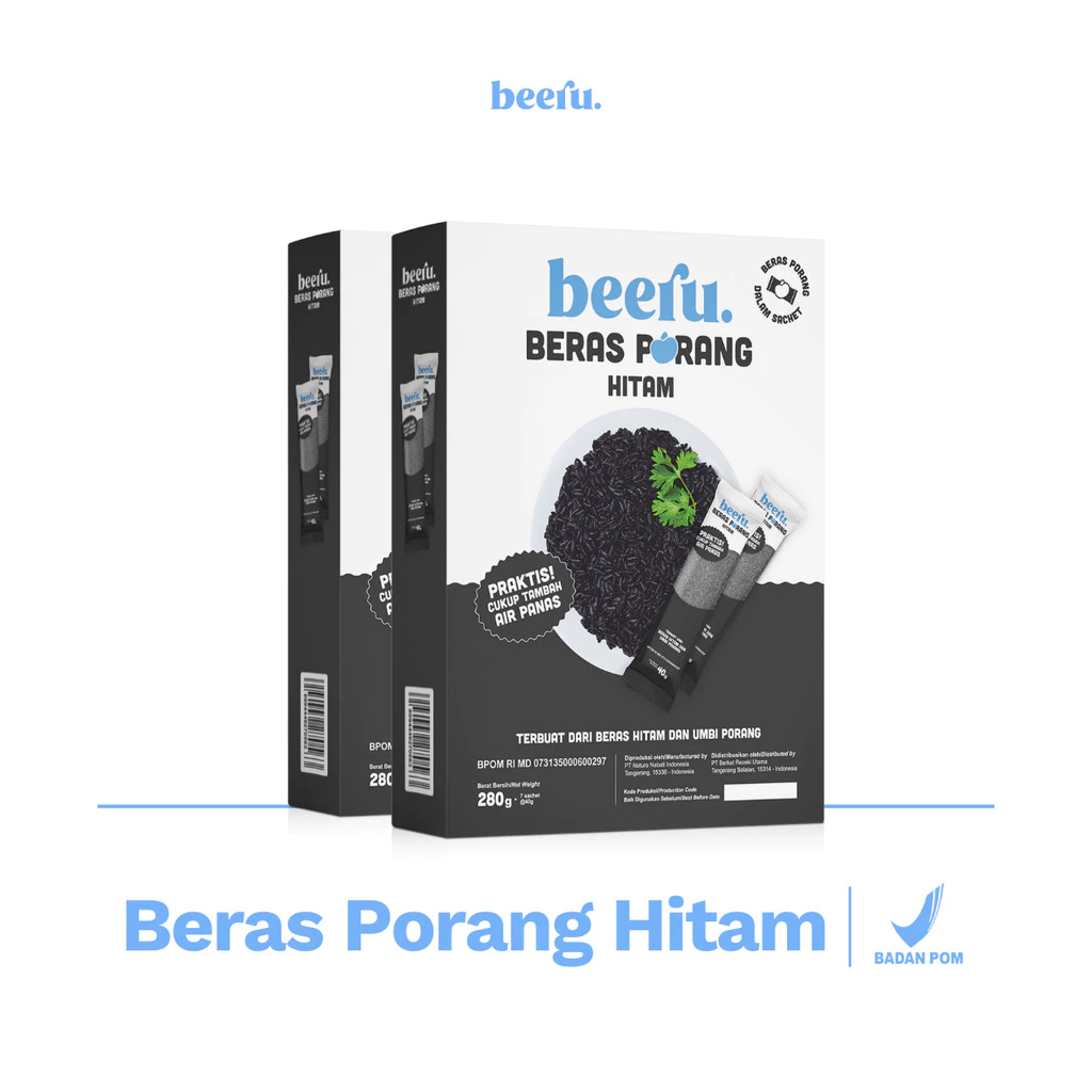 Beeru Beras Porang Hitam Shirataki Konjac Rice Paket 2 Box