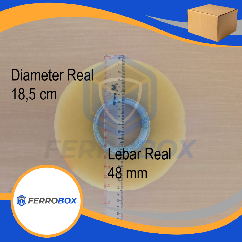 Lakban Bening Jumbo 48mm x 500 yard Packaging
