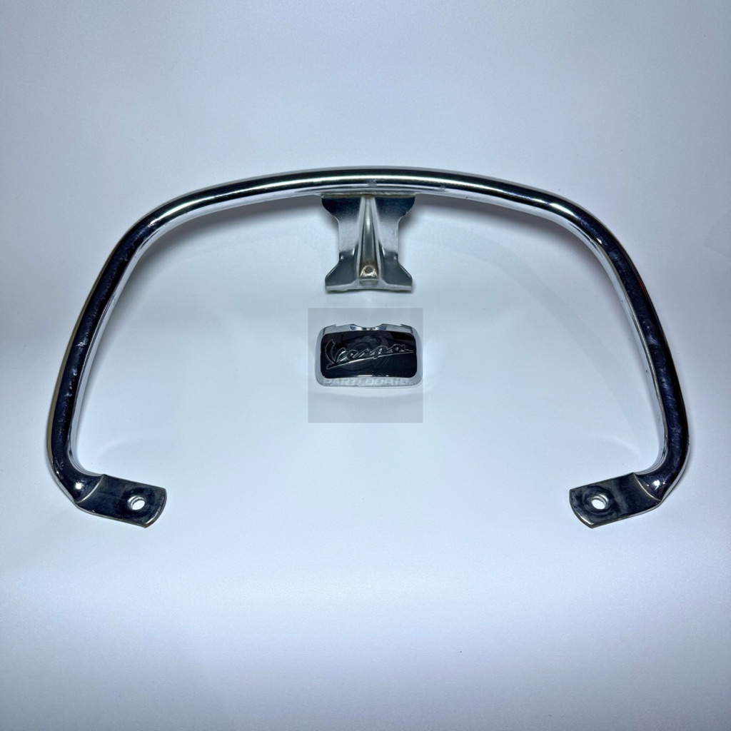Behel Jok Belakang Vespa LX S Chrome Original | Grab Bar Vespa LX125 LX150 S125 S150 + Emblem Vespa 