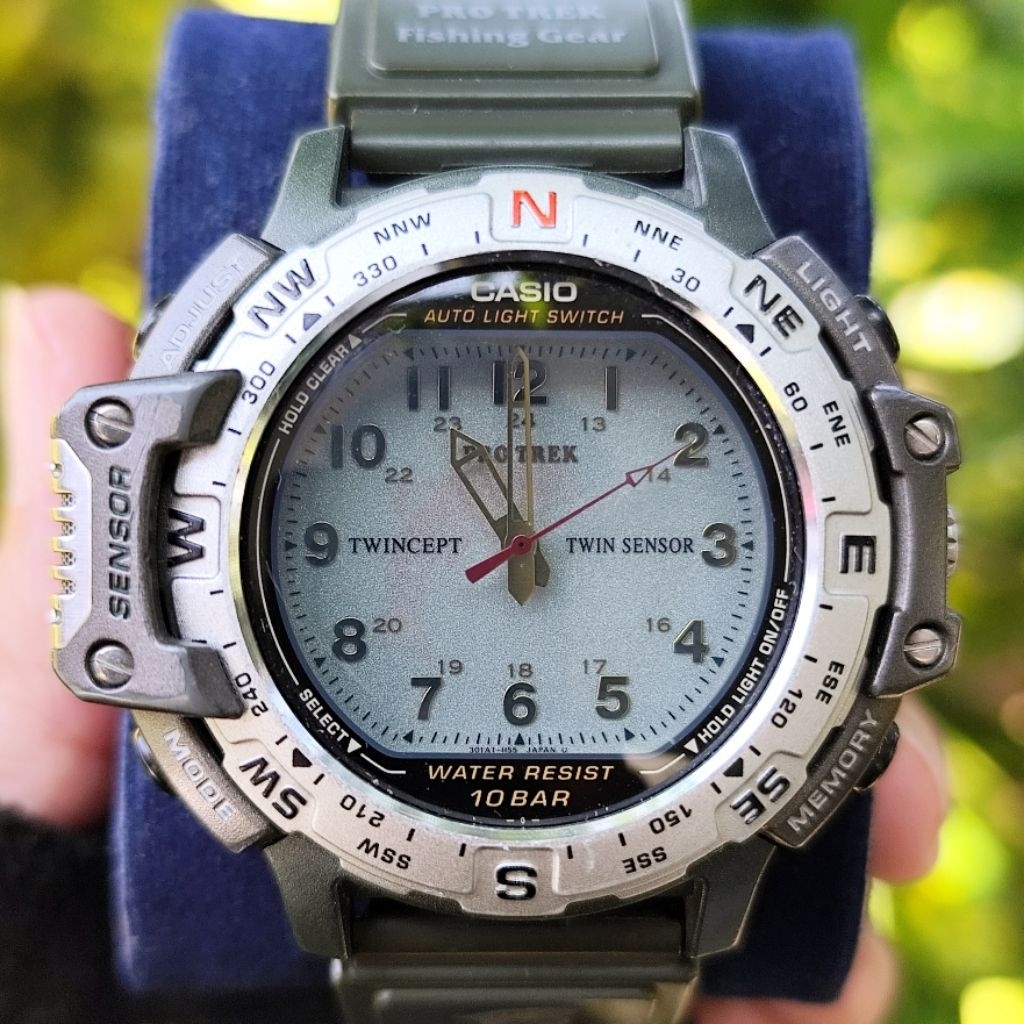 Jam Tangan Casio Pro Trek PRT-50FGJ Fishing Gear Vintage 90s Rare Second Original. Bonus Strap Tamba