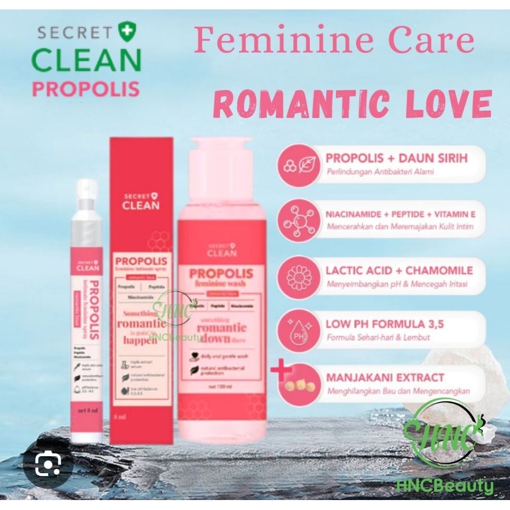 Secret Clean Propolis Feminine Care - Secret Clean Propolis Feminine Wash Spray - Secret Clean Femin
