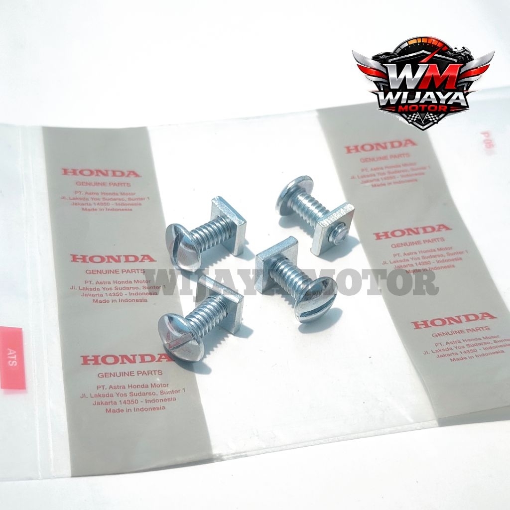 4pcs Baut Mur Seng Baut Plat Nomor Universal Semua Motor