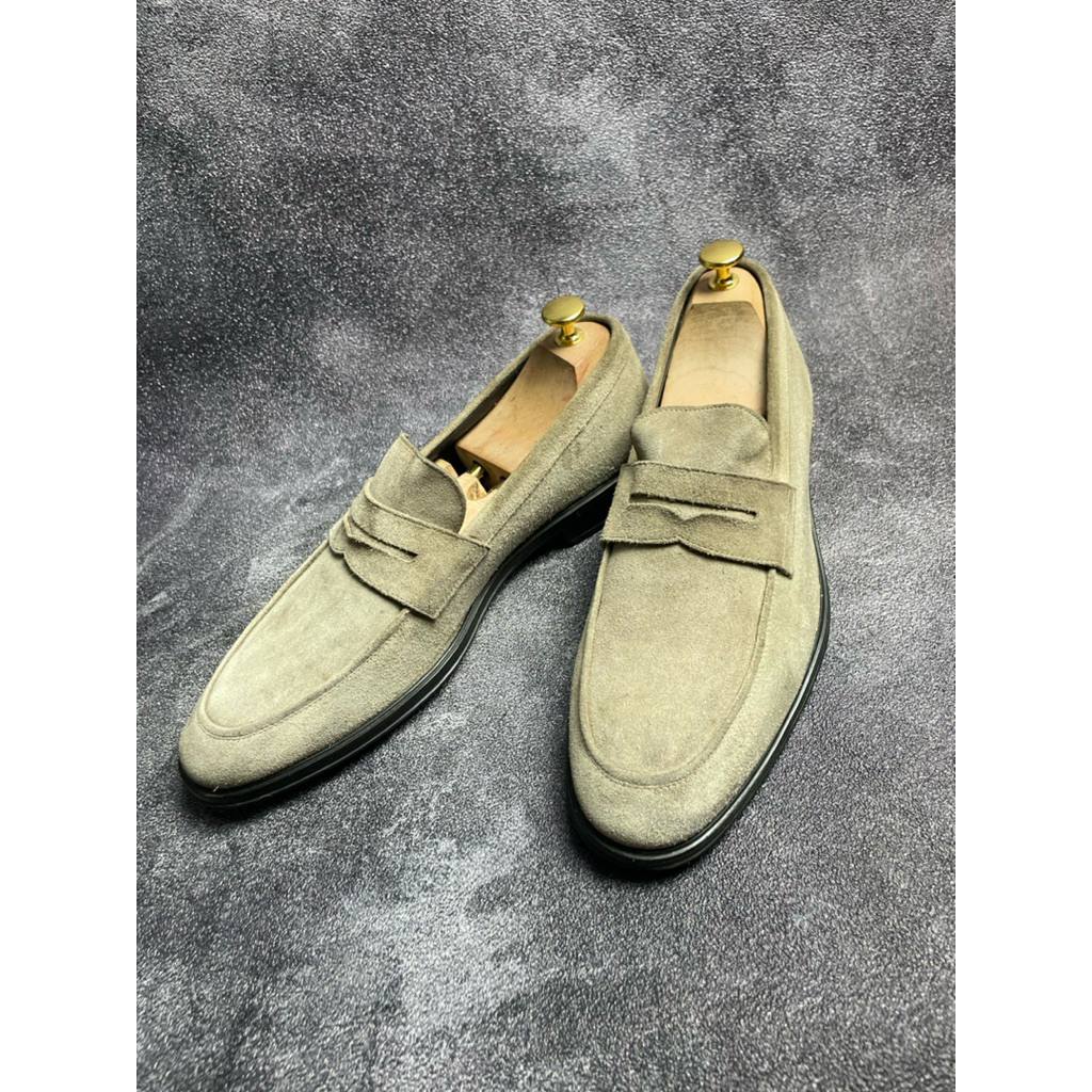 allen edmonds salerno penny loafers suede