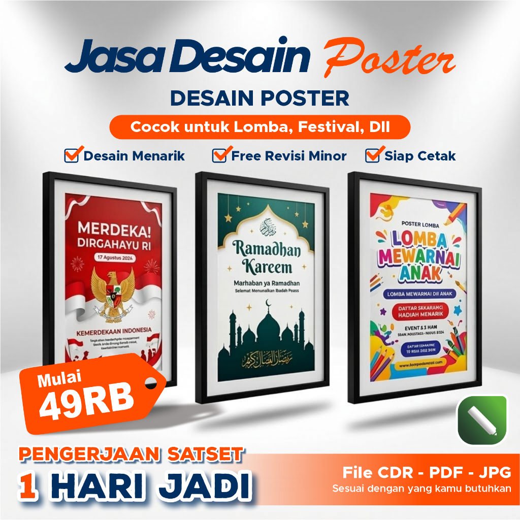 Jasa Desain Poster Promosi | Poster Event, Poster Produk, Poster UMKM, Poster Digital Siap Cetak