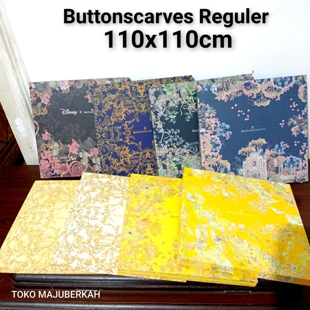 (NEW SALE FULLSET) Hijab BUTTONSCARVES 110x110 Reguler Voal Original Parisian Emily in Paris British