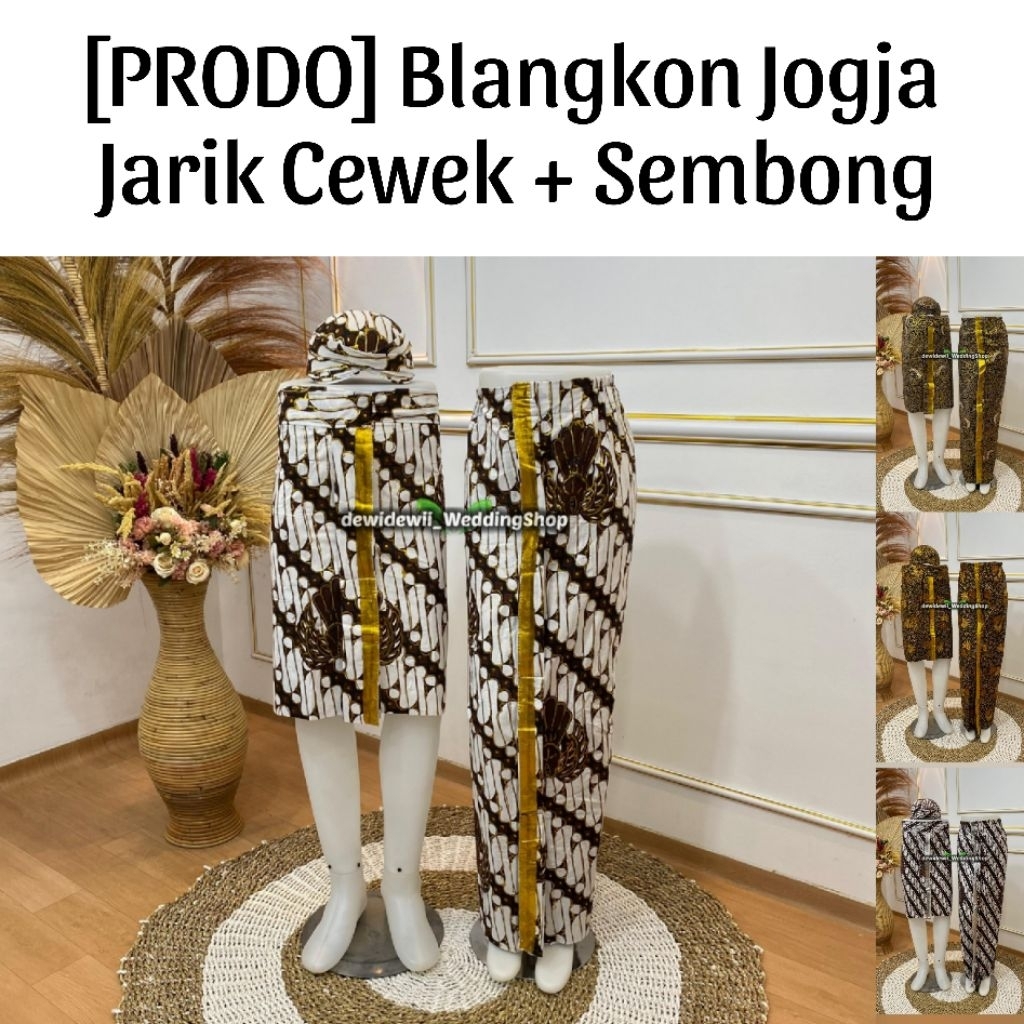 [PRODO] JARIK CEWEK + SEMBONG + BLANGKON JOGJA • Jarik Pengantin Prodo Full Gliter | ~wsbj pro