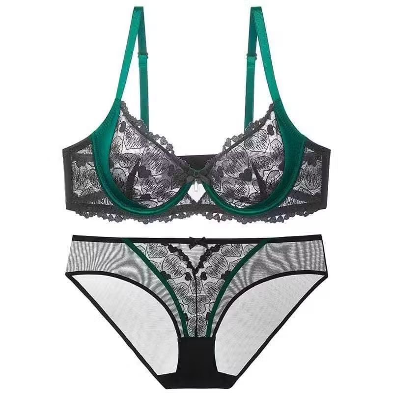 BEVERLY JEAN - Nara Bra Set Setelan Bra Kawat +CD Panty Lace  Renda Transparan Sexy Pakaian Dalam Wa