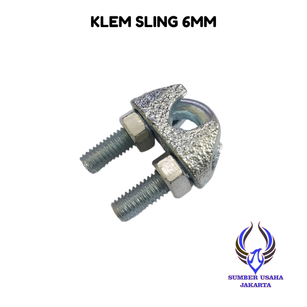 PROMO GROSIR Kuku Macan Wire Rope Clip 6mm Clamp Klem Sling Pengikat Tali Kawat Baja Kabel Seling Sl