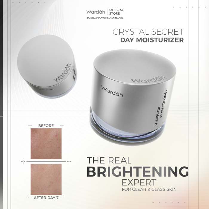 WARDAH Crystal Secret a-Arbutin 5% Niacinamide Hyperpigmentation Expert SPF 35 PA+++ Day Moisturizer