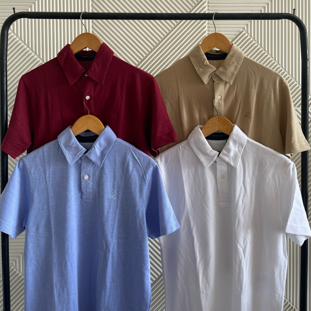 Kaos Polo Clofalius Original Lengan Pendek Polos untuk Pria - Desain Sederhana Cocok untuk Seragam