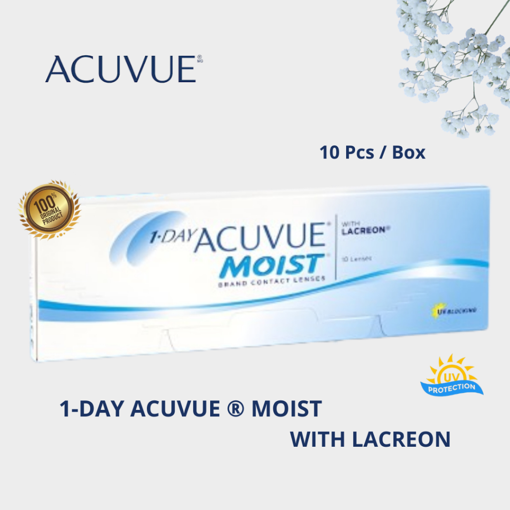 1-Day Acuvue Moist 10 Lenses Daily Disposable Softlens Original