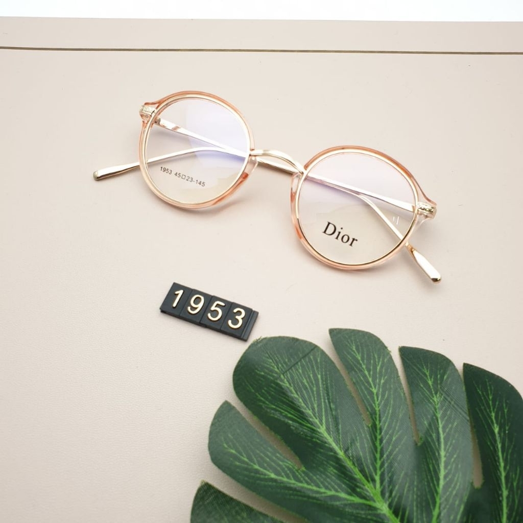 Frame/kacamata bulat bahan premium terbaru 1953 size 45-23-153 paket lwnsa lensa anti radiasi, photo