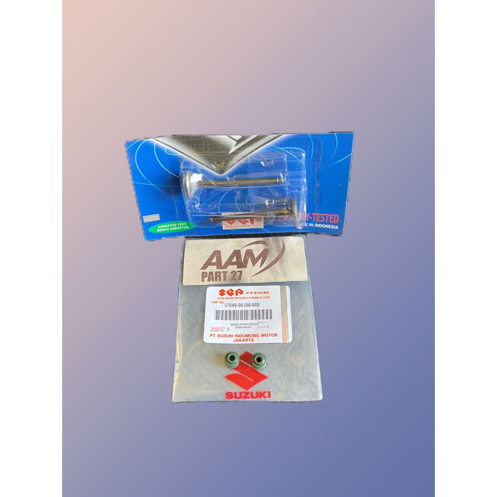 Klep set IN EX+sil klep Suzuki spin 125, Skydrive, skywave ori, Hayate