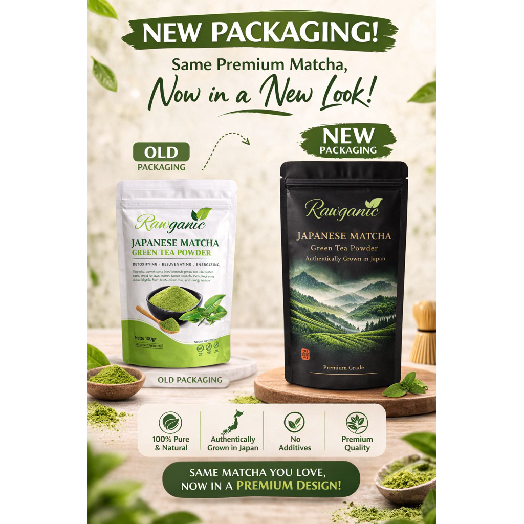 PURE PREMIUM GRADE JAPANESE MATCHA POWDERl, 100gr. RAWGANIC Matcha Powder Jepang Premium | Matcha As