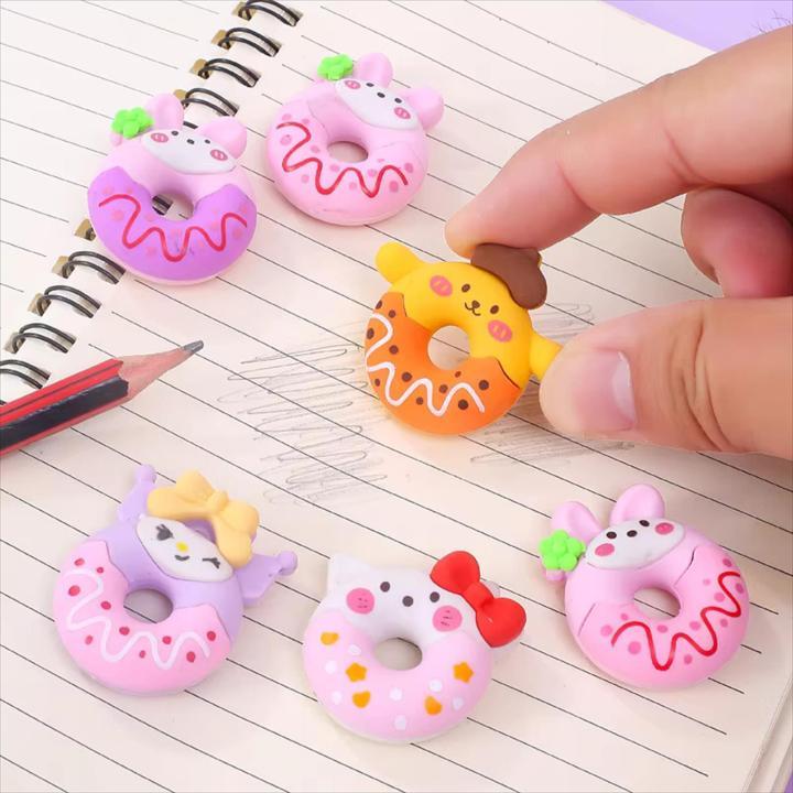 Karet Penghapus Donat Sanrio srio cinnamorol kuromi melody pompompurin Hello Kitty bentuk snack Donu