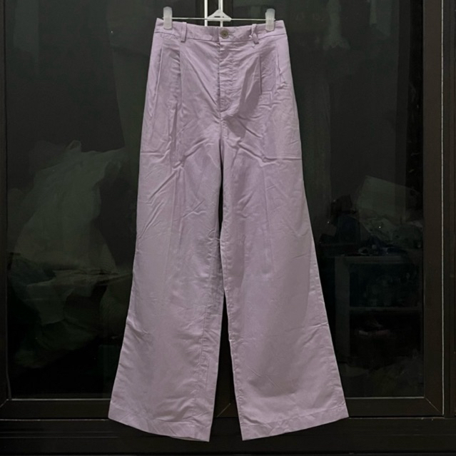 Uniqlo Wide Kulot Linen Lilac