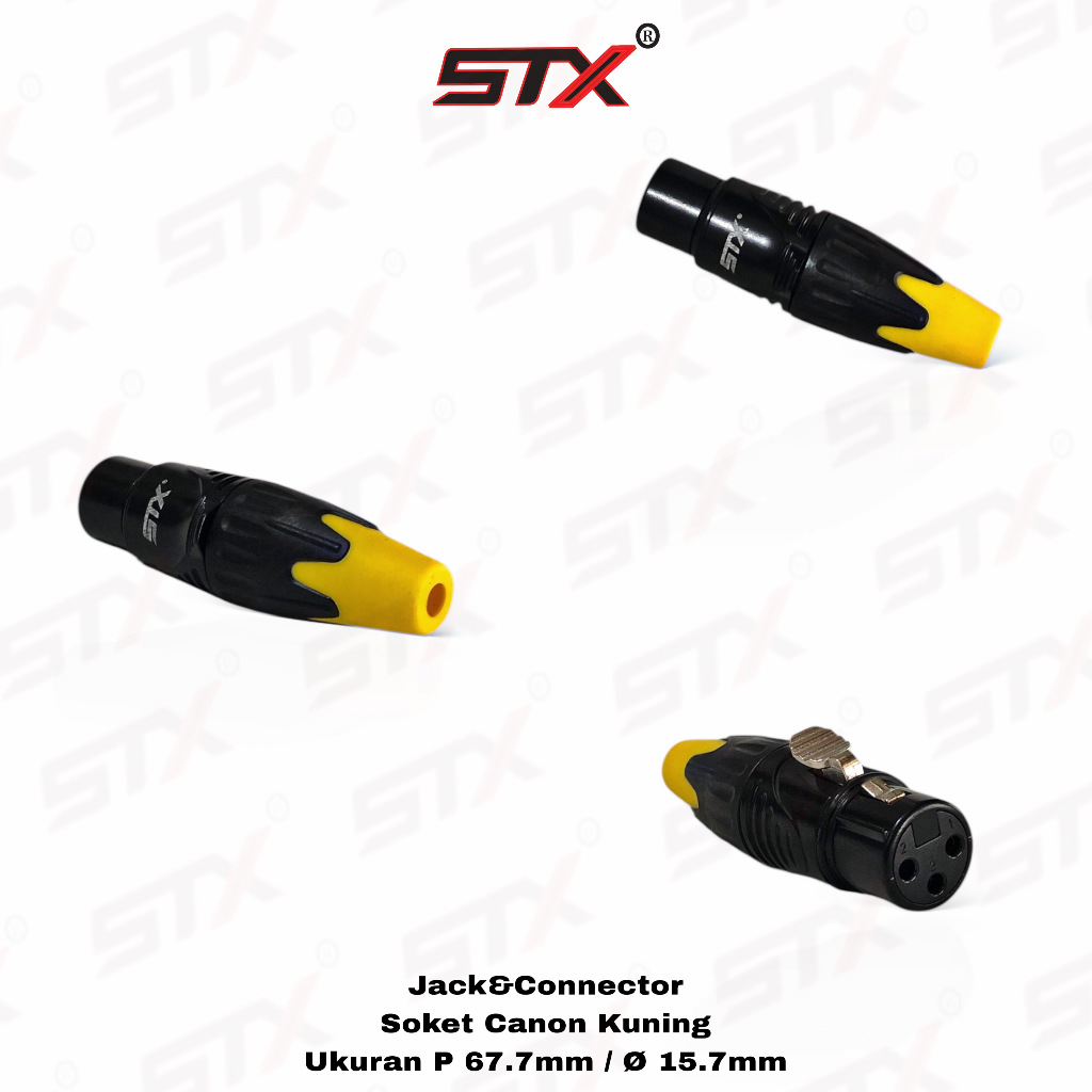 SOKET CANON XLR CEWE / FAMALE WARNA KUNING STX